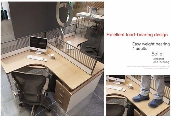 Eenvoudig modulair paneel computer kantoor cubicle werkstation voor 2 4 6 personen bureauontwerp