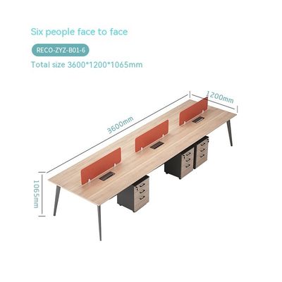 Uitbreidbare combinatie van kantoormeubilair voor vier kunstmatige posities in modern design