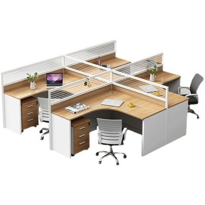 Vier kunstmatige bits combinatie kantoor bureau en stoel voor multifunctionele bedrijven