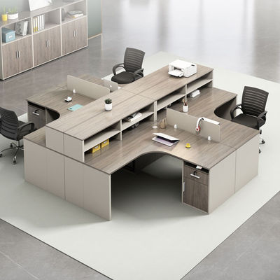 Modulair bureau systeem voor 4 personen Aanpasbare kantoormeubelen in modern ontwerp