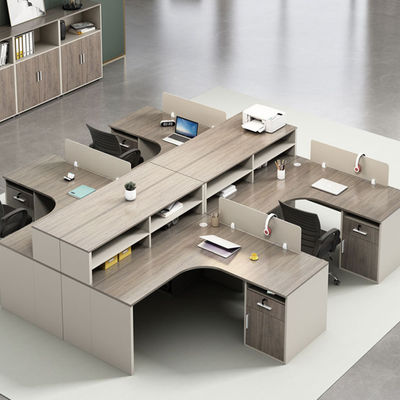 Modulair bureau systeem voor 4 personen Aanpasbare kantoormeubelen in modern ontwerp