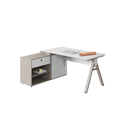 Uitbreidbare moderne ontwerp licht luxe kantoor bureau en stoel combinatie voor 2-4 personen