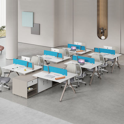 Uitbreidbare moderne ontwerp licht luxe kantoor bureau en stoel combinatie voor 2-4 personen