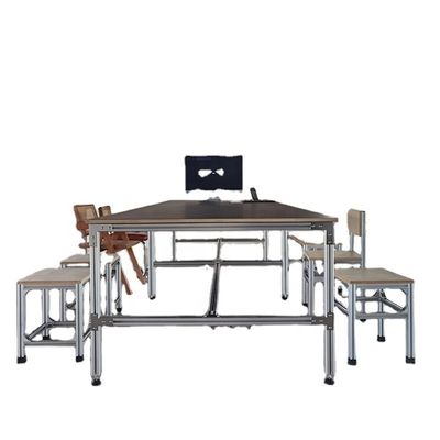 Conferentietafel rechthoekig in solide houten stijl Commercieel kantoor Computer bureau werkstation