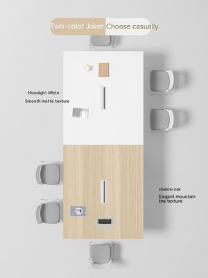 Moderne witte conferentietafel voor kantooropleiding en onderhandelingen in winkelcentra