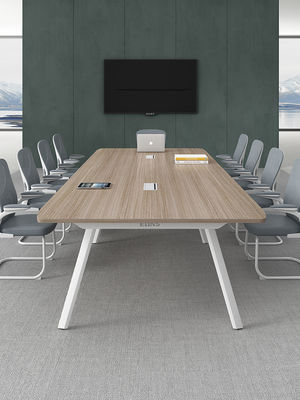 Persoonlijke grootte rechthoekige metalen benen vergadertafel vergaderruimte tafels moderne conferentietafel