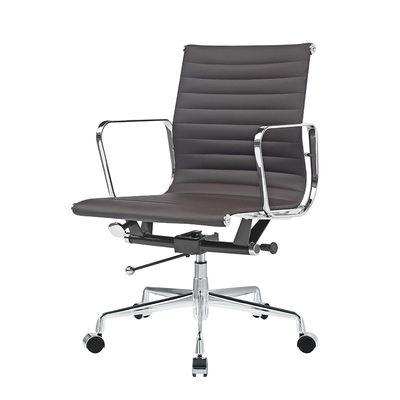 Verstelbare hoogte Executive Office Chair met draaiwielen en synthetisch PU-leer