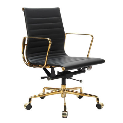 Verstelbare hoogte Executive Office Chair met draaiwielen en synthetisch PU-leer
