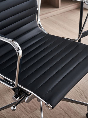 Verstelbare hoogte Executive Office Chair met draaiwielen en synthetisch PU-leer