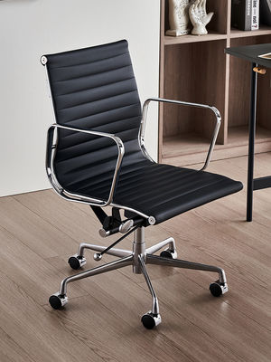 Verstelbare hoogte Executive Office Chair met draaiwielen en synthetisch PU-leer