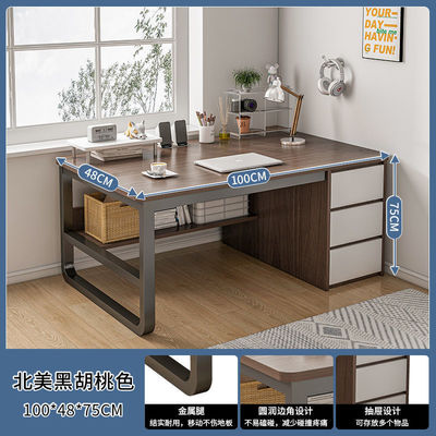 Eenvoudige moderne kantoormeubilair IJzer Hout Slaapkamer Werkbank Desk voor in Home Office