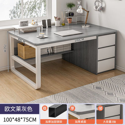 Eenvoudige moderne kantoormeubilair IJzer Hout Slaapkamer Werkbank Desk voor in Home Office