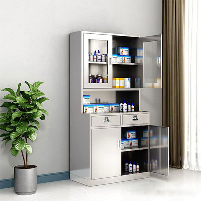 90*40*180cm Specificaties Roestvrij staal medicijnkast voor ziekenhuis en kliniek