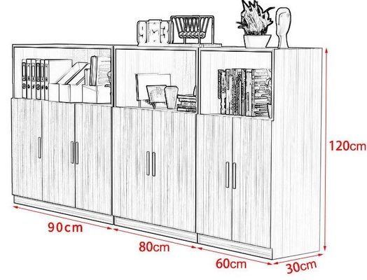 Office twee-deurs pantry kast met modern ontwerp en T / T 30% aanbetaling 70% saldo