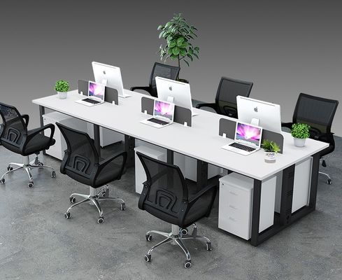 Metalen benen Moderne multi-persoon bureau set voor klant vereiste kantoor organisatie