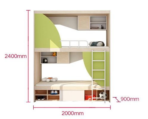 Ruimtebesparend hotelbed Modern minimalistisch bed met grote opslagruimte