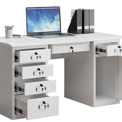 Bedrijfsmeubelen van staal Bureau Computertafel Eén met afsluitbare la