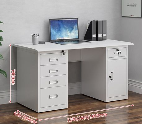 Bedrijfsmeubelen van staal Bureau Computertafel Eén met afsluitbare la