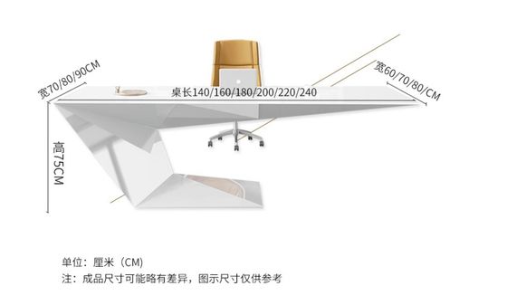 Home Office Furniture Morden Werk Bureaubureau met op maat gemaakte witte verf Consulting Table
