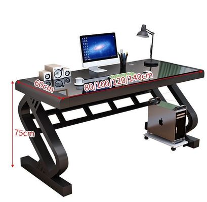 Klanten Logo Office Home School Computertafel met gehard glas