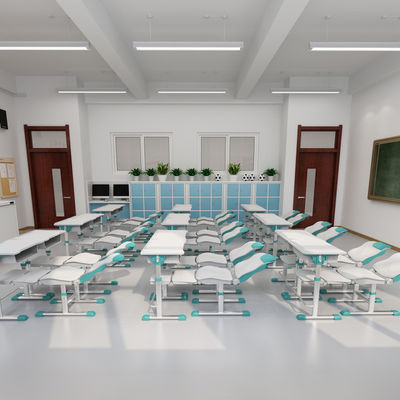 Moderne ontwerp studie terugkoppelbare verstelbare bureau en stoel set voor school thuisopleiding