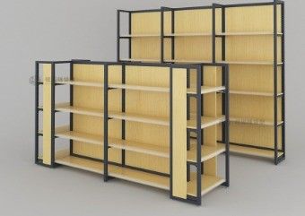 Vierkolom combinatie-displayrek voor supermarkten, apotheken en papierenwinkels
