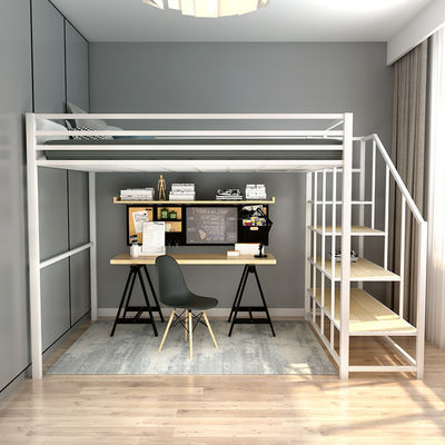 Banister Stairs Double Loft Bed met metalen frame en Space Capsule Hotel Bed Cabinet