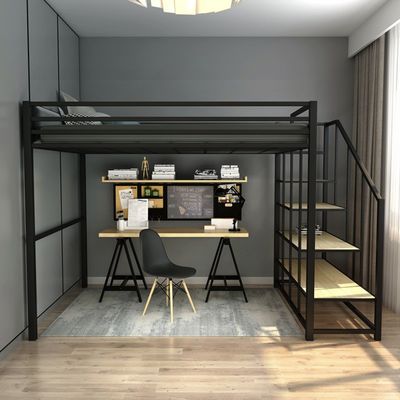 Banister Stairs Double Loft Bed met metalen frame en Space Capsule Hotel Bed Cabinet