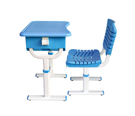 Kinderen/Kinderen Plastic bureau en stoel set voor schoolstudie ISO9001 ISO14001 gecertificeerd