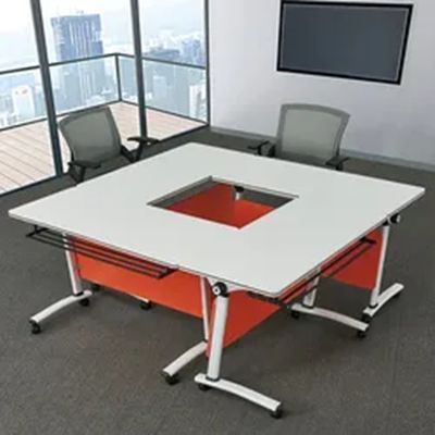 E1 MDF/MFC Melamine board vouwbare mobiele trainingstafel voor kantoorconferentie