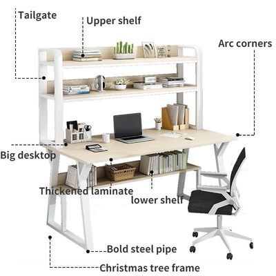 Postverpakking N Computertafel Boekenplank Studie tafel Moderne kantoorwerkstationmeubilair