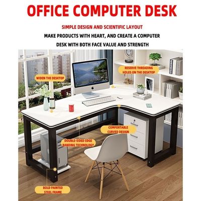 Home Office Computer Desk met converteerbare L-vorm en aangepaste kleuren