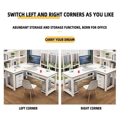 Home Office Computer Desk met converteerbare L-vorm en aangepaste kleuren