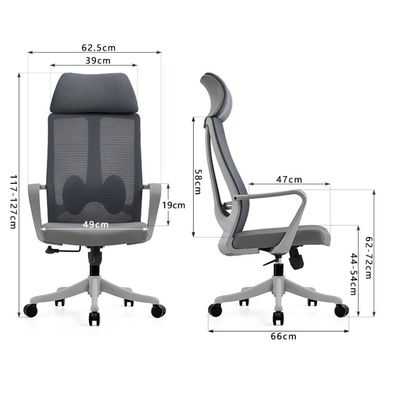 Postverpakking Hoog rug Home Draaiend Ergonomisch Stof Kantoorstoel Voor Manager