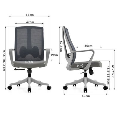 Postverpakking Hoog rug Home Draaiend Ergonomisch Stof Kantoorstoel Voor Manager
