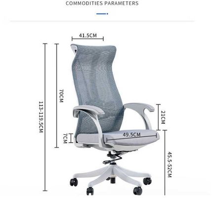 Luxe Executive Full Mesh Office Draaiende stoel met hoofdsteun voor thuis kantoor PC stoel