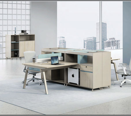 Modulaire kantoormeubilair met werkstation en werkplaats