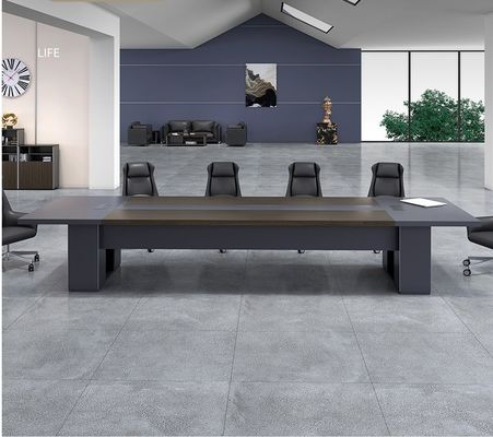 OEM ODM JA Zwart Moderne houten vergadertafel voor kantoormeubelen en onderhandelen