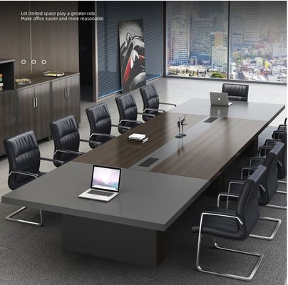 OEM ODM JA Zwart Moderne houten vergadertafel voor kantoormeubelen en onderhandelen
