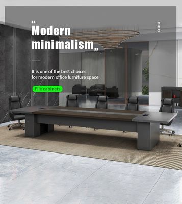 OEM ODM JA Zwart Moderne houten vergadertafel voor kantoormeubelen en onderhandelen