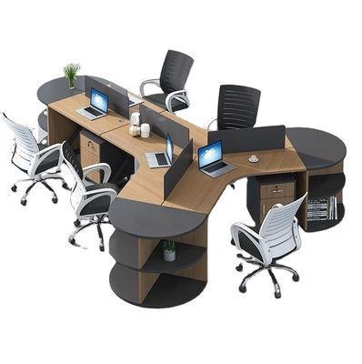 Kantoormeubilair Bedrijf CBD Personeel bureau met 2/3/6 werkplekken en scheidslijnen combinatie