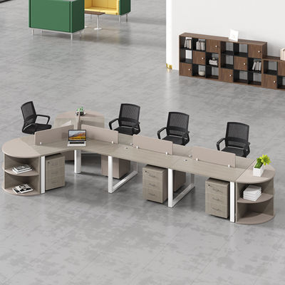 Werkruimtes Kantoormeubelen Houten bureau en stoel combinatie voor 3/6 personen