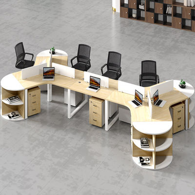 Werkruimtes Kantoormeubelen Houten bureau en stoel combinatie voor 3/6 personen