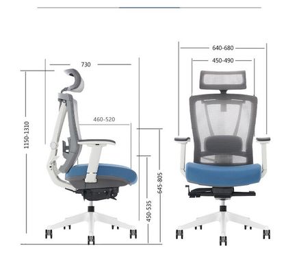 Moderne blauw en zwart Executive draaiende kantoortaakstoel voor ergonomisch werkstation