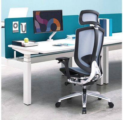 Ergonomische kantoorstoel met meshback met aluminiumframe en comfortabele stoel