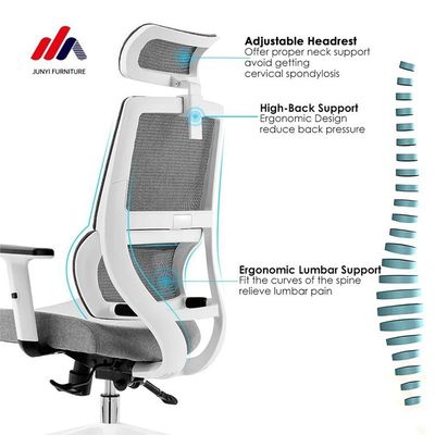 Lichte Taipan kantoorstoel met hoge rug Aluminium frame en ergonomisch ontwerp