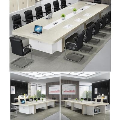 25 mm Dikte Tafel Hoofd kantoormeubelen Conferentie Lange tafel voor grote onderhandelingen