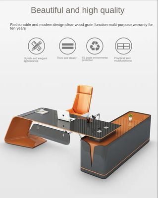 Maak een professionele werkruimte met bakverf L-vormige Executive Office Desk