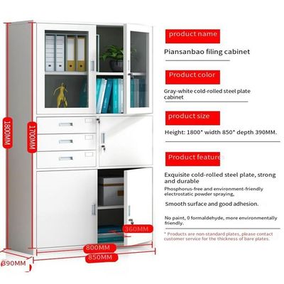 Office opslag archiefkas met knock-down structuur en roestvrij staal materiaal