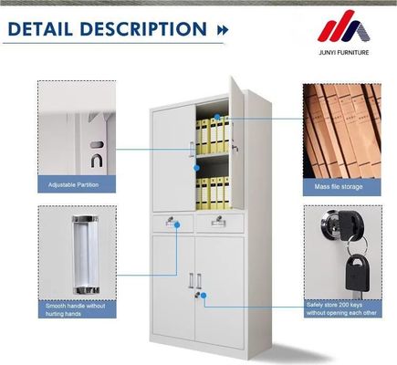 0.5-1.2 mm Dikte Moderne kantoor stalen archiefkas met roestvrij staal
